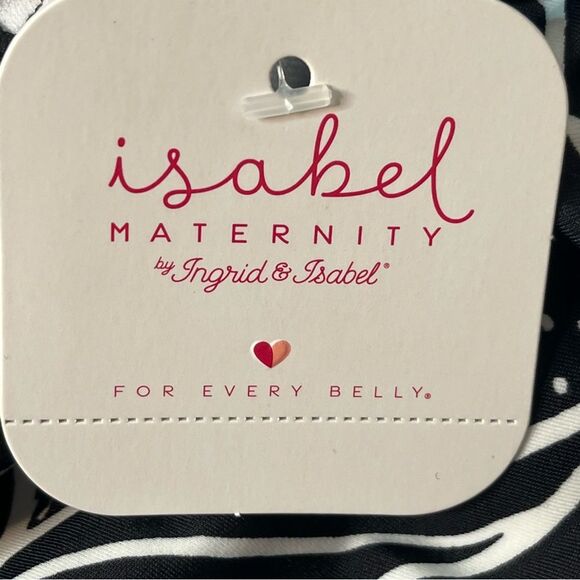 Isabel Maternity Black White Halter Floral Pattern Swimsuit Size D/DD Large NEW! - Picture 6 of 7